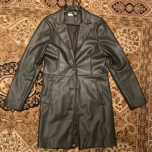 NWOT Twik (Simons) Faux Leather Trench Coat